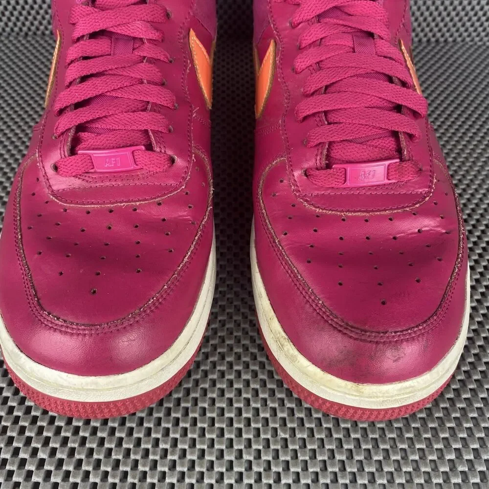 Nike Air Force 1 Low LV8 World Tour Fireberry Sneakers Mens 10 Pink Lace Up